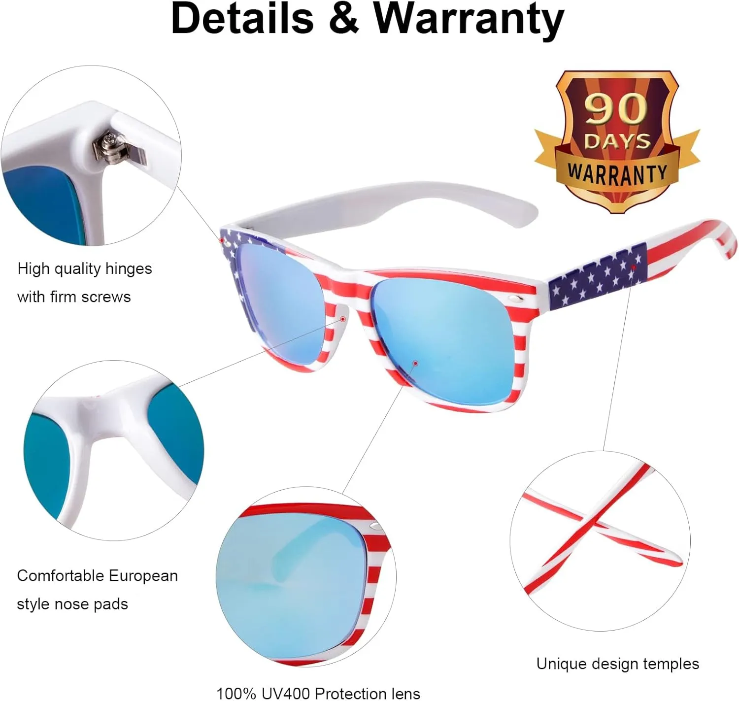 VIA LEECA Polarized Sunglasses for Women Men, Classic Retro Mirrored Reflective Square Designer Style Sun Glasses