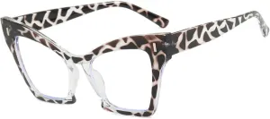 Vintage Cat Eye Glasses Women Fashion Polygon Spectacles Transparent Men Luxury