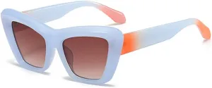 Vintage Cat Eye Jelly Color Sunglasses Women Shades UV400 Fashion Gradient Lens Men Blue Green Sun Glasses