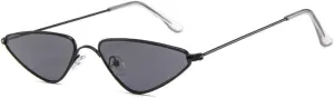 Vintage Cat eye Sunglasses Men Women Unique Triangle Sun Glasses Female Yellow Metal Eyeglasses UV400