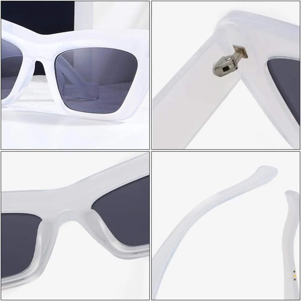 Vintage Transparent Cat Eye Sunglasses Women Retro Sun Glasses Men Shades Eyewear