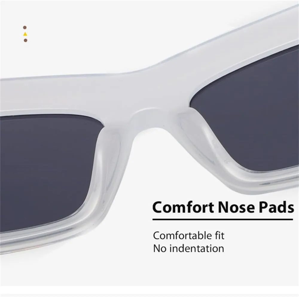 Vintage Transparent Cat Eye Sunglasses Women Retro Sun Glasses Men Shades Eyewear