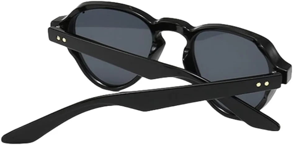 Vintage Unique Oval Women Punk Sunglasses Fashion Gradient Shades UV400 Men Rivets Cat Eye Sun Glasses