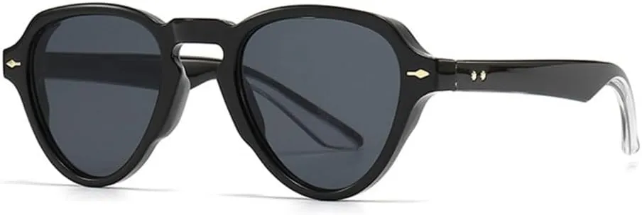 Vintage Unique Oval Women Punk Sunglasses Fashion Gradient Shades UV400 Men Rivets Cat Eye Sun Glasses