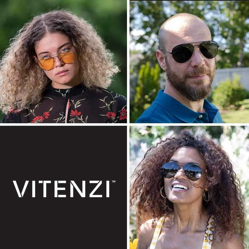 VITENZI Progressive Reading Glasses for Women and Men Multifocal Computer Readers with Blue Light Blocking Lenses Milan