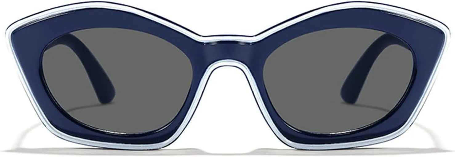 willochra Retro Oval Butterfly Sunglasses for Women Vintage 90s Cat Eye Sun Glasses Trendy Small Oval Cateye Line Shades