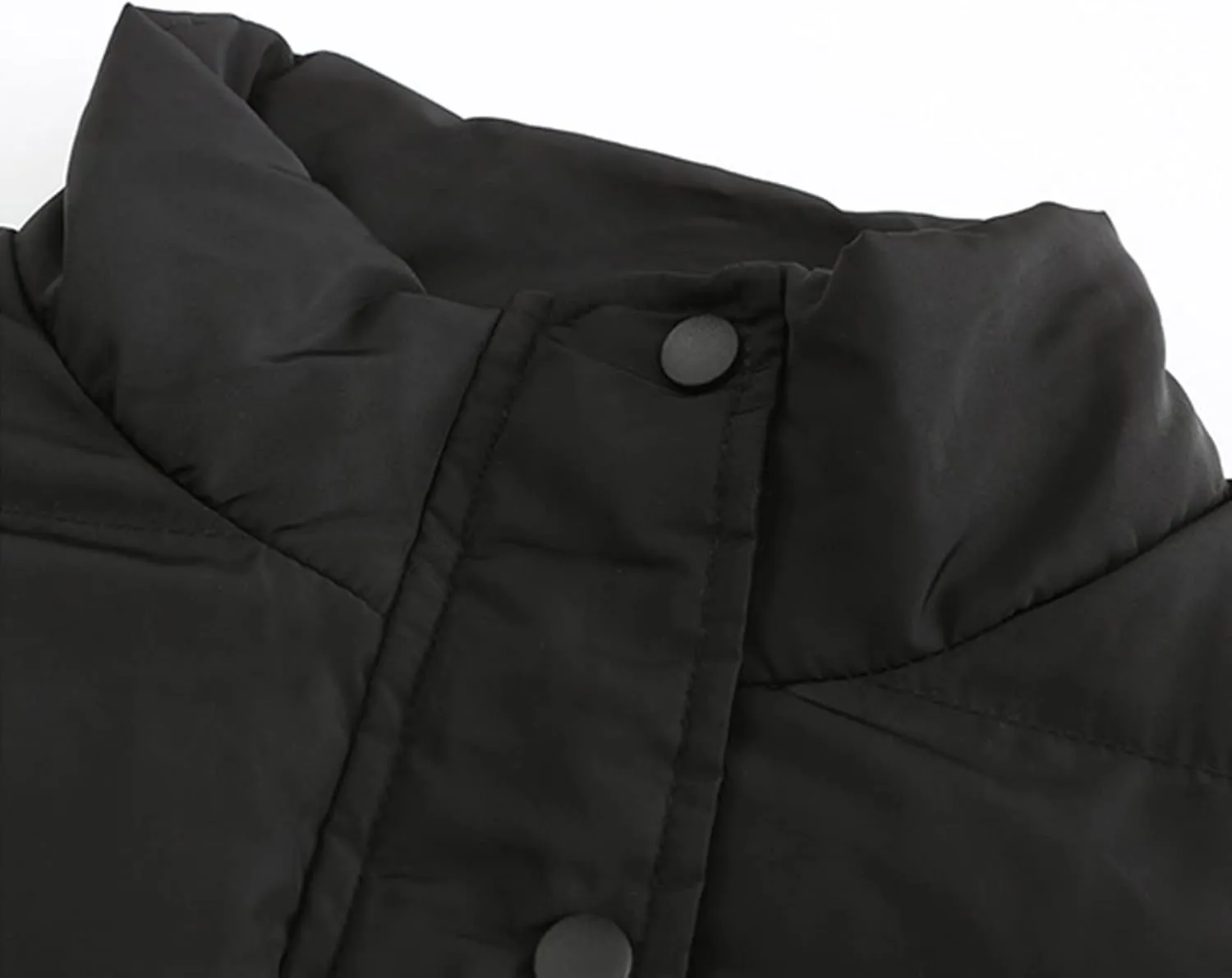 Womens Cropped Puffer Jacket Zip Up Winter Short Quilted Jackets Sherpa Lined Warm Bubble Coat with Faux Fur Hood