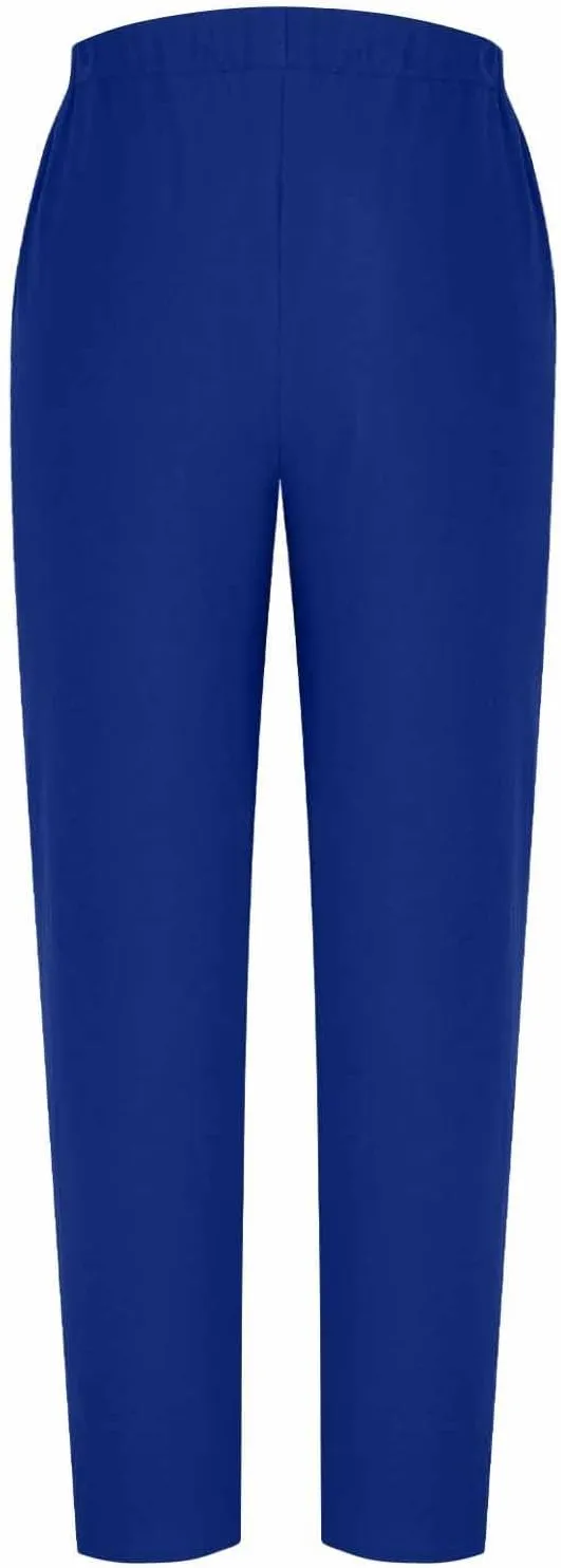 Womens Joggers Pants High Rise Elastic Waist Pants Side Button Straight Leg Trousers Casual Sweatpants with Pockets