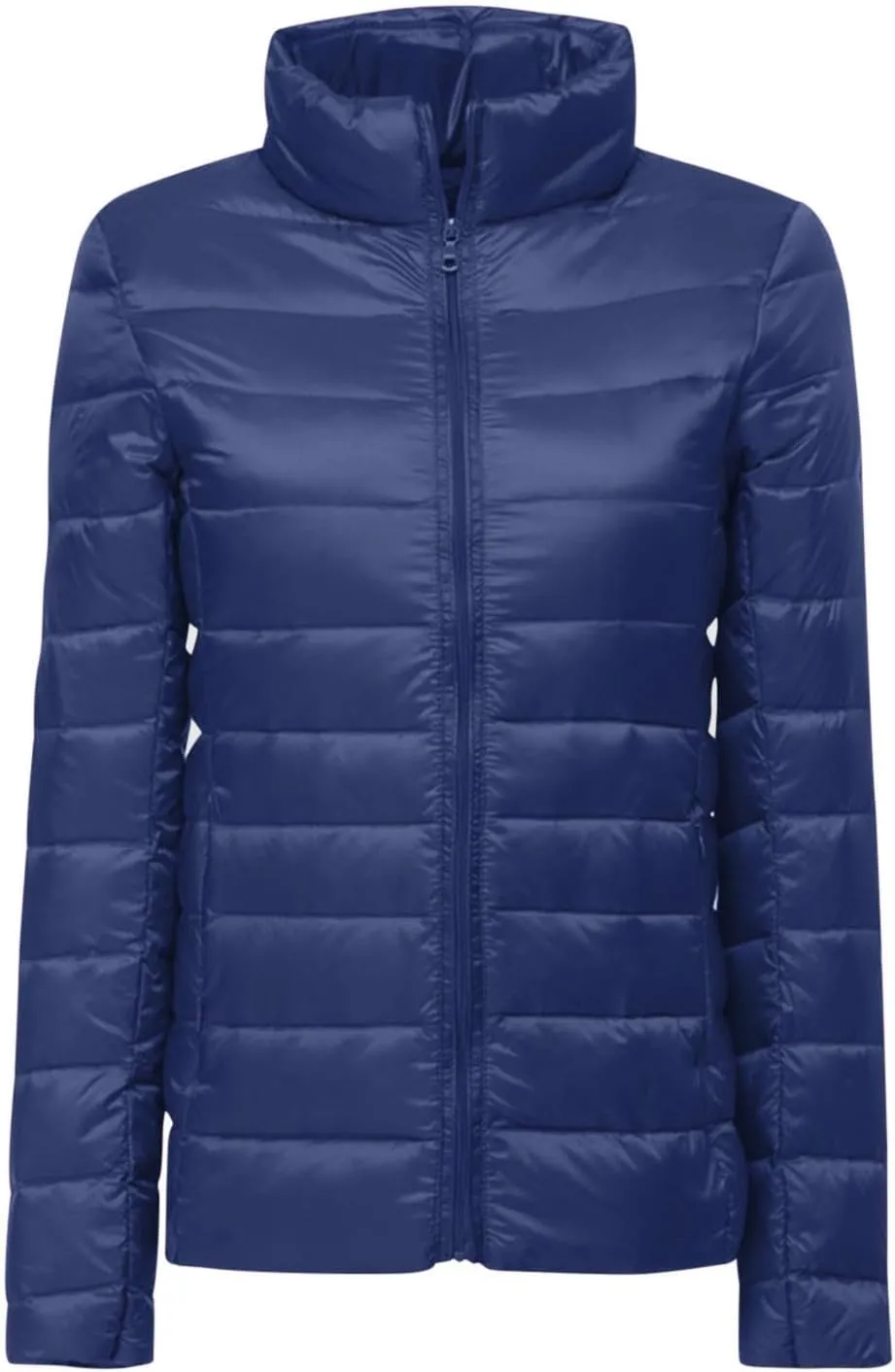 Women's Lightweight Packable Down Jacket Quilted Puffer Coat Plus Size Winter Warm Puffy Jackets with Stand Collar