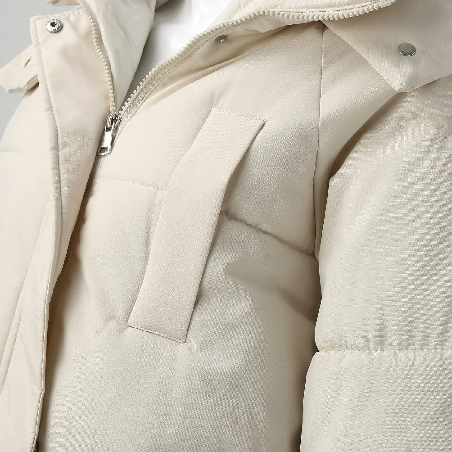 Women's Padded Cotton Jacket Trendy Bubble Jacket 2023 Winter Loose Solid Color Dolman Sleeve Casual Puffer Coat Warm