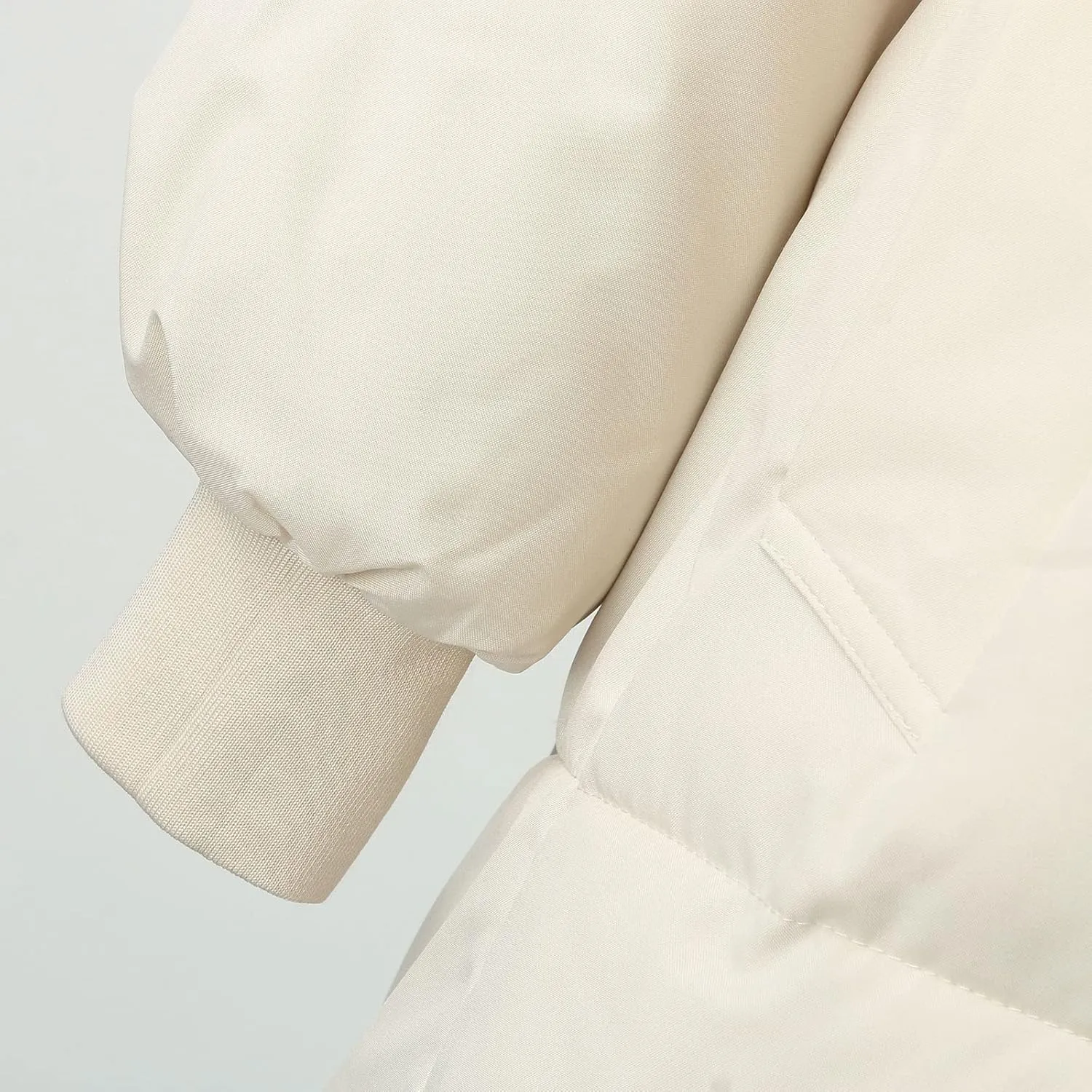 Women's Padded Cotton Jacket Trendy Bubble Jacket 2023 Winter Loose Solid Color Dolman Sleeve Casual Puffer Coat Warm