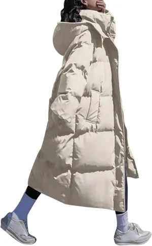 Women's Padded Cotton Jacket Trendy Bubble Jacket 2023 Winter Loose Solid Color Dolman Sleeve Casual Puffer Coat Warm