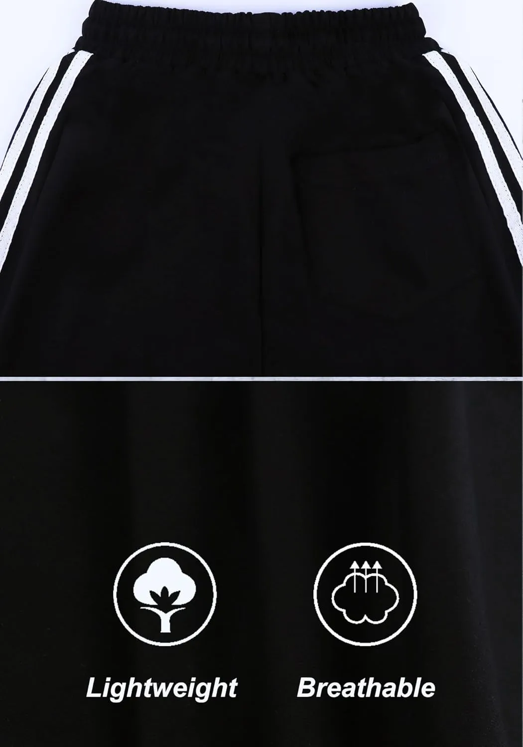 Womens Sporty Side Striped Joggers Drawstring Waist Y2K Star Baggy Sweatpants with Pockets