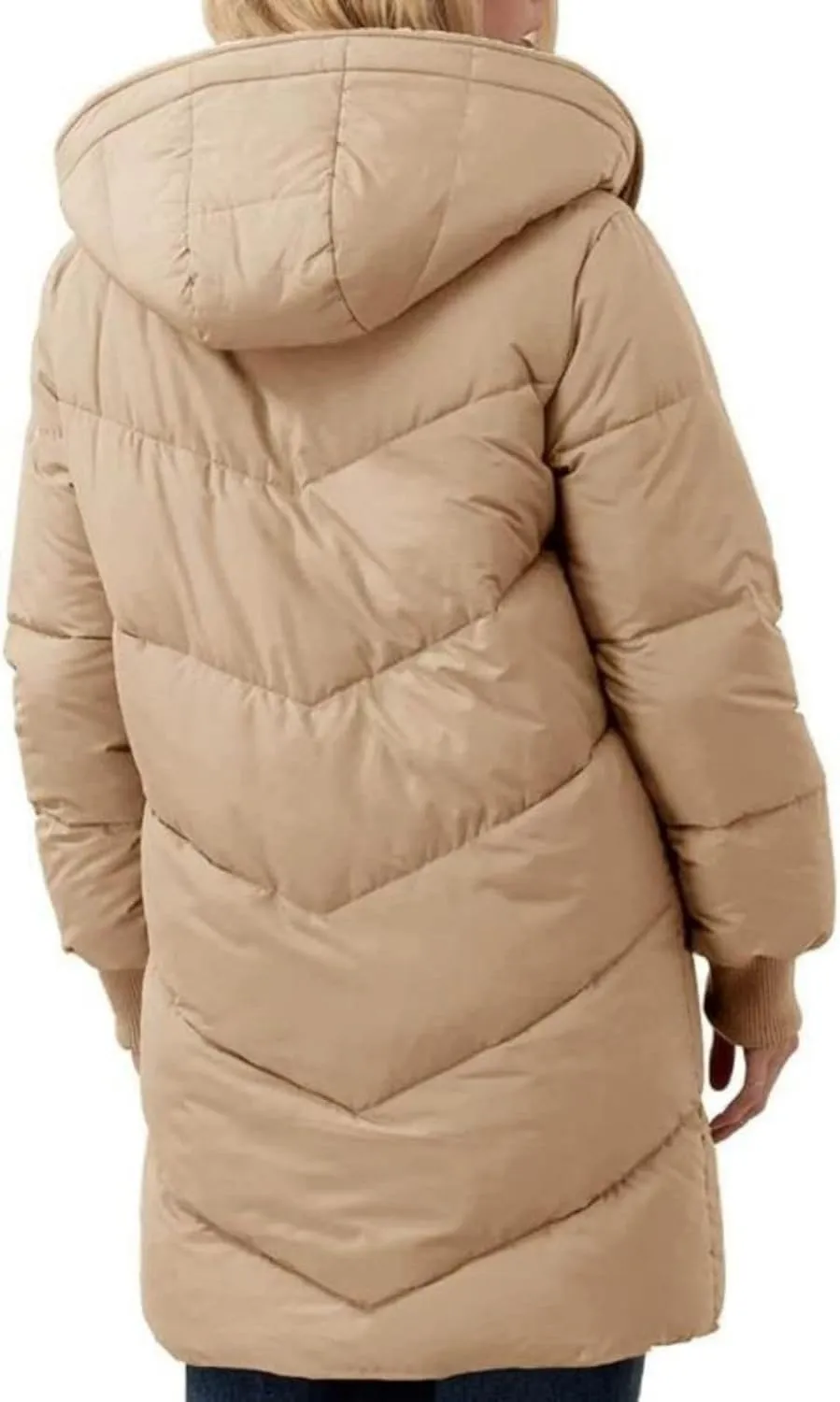 Womens Winter Warm Coats Thickened Sherpa Lined Warm Down Jacket Lightweight Padded Puffer Coat Jacket