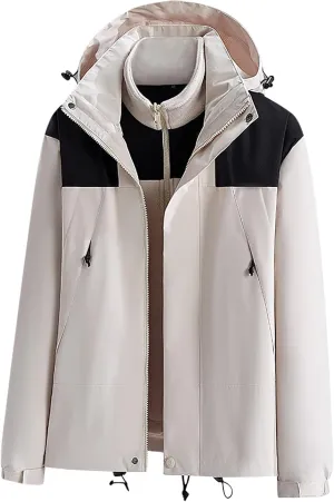 Women'sCasual Sports Jacket Coats Fashion Comfy Hooded Daily Outdoor Stand Collar Windproof Long Sleeve Jackets