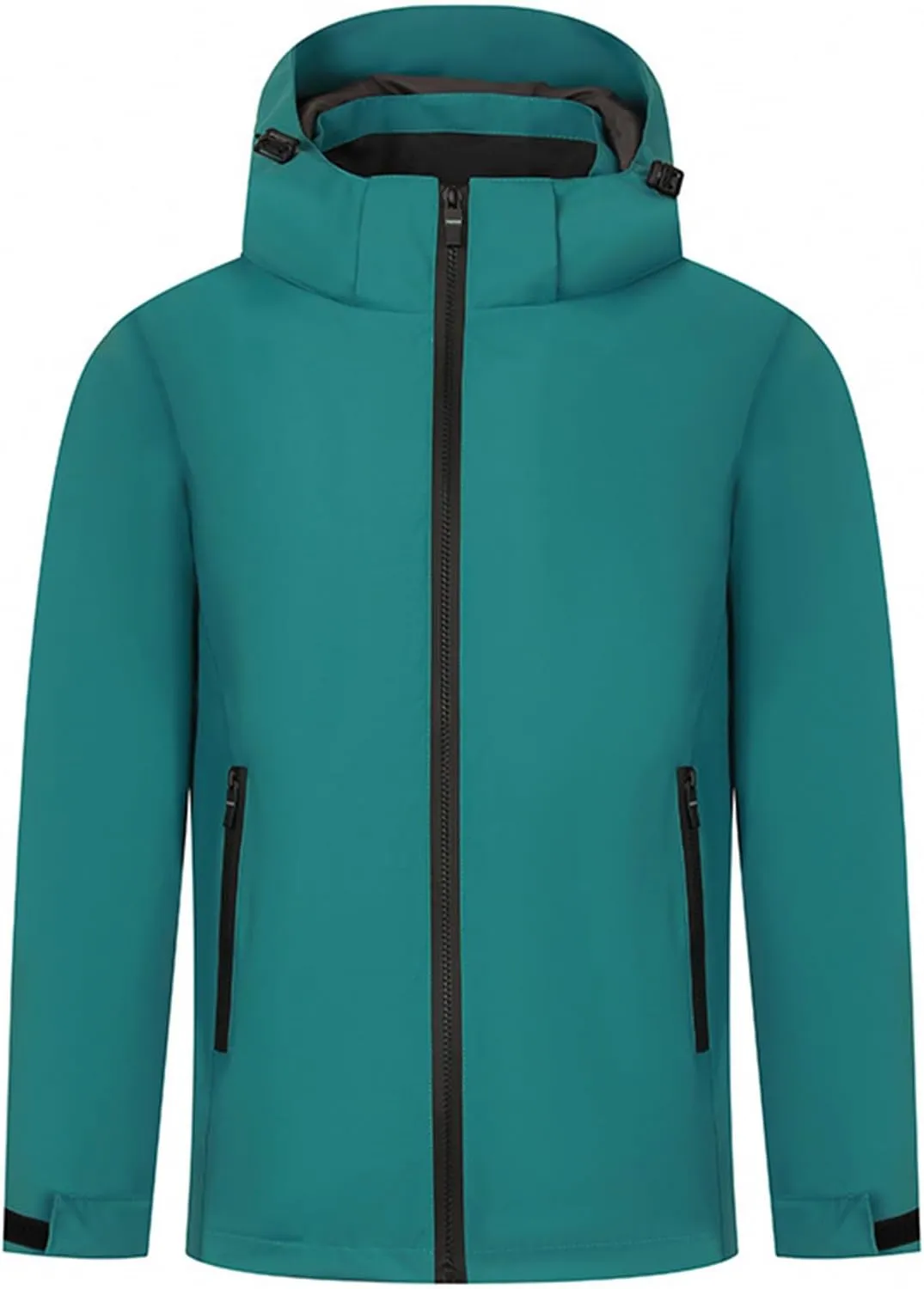 Women'sLoose Fit Hooded Windproof Fashion Winter Solid Long Sleeved Jacket Coats Classic Zipper With Pockets Jacket