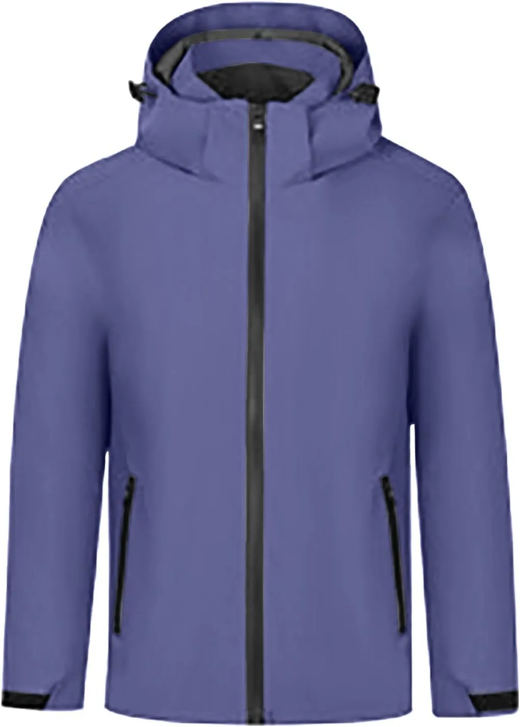 Women'sLoose Fit Hooded Windproof Fashion Winter Solid Long Sleeved Jacket Coats Classic Zipper With Pockets Jacket