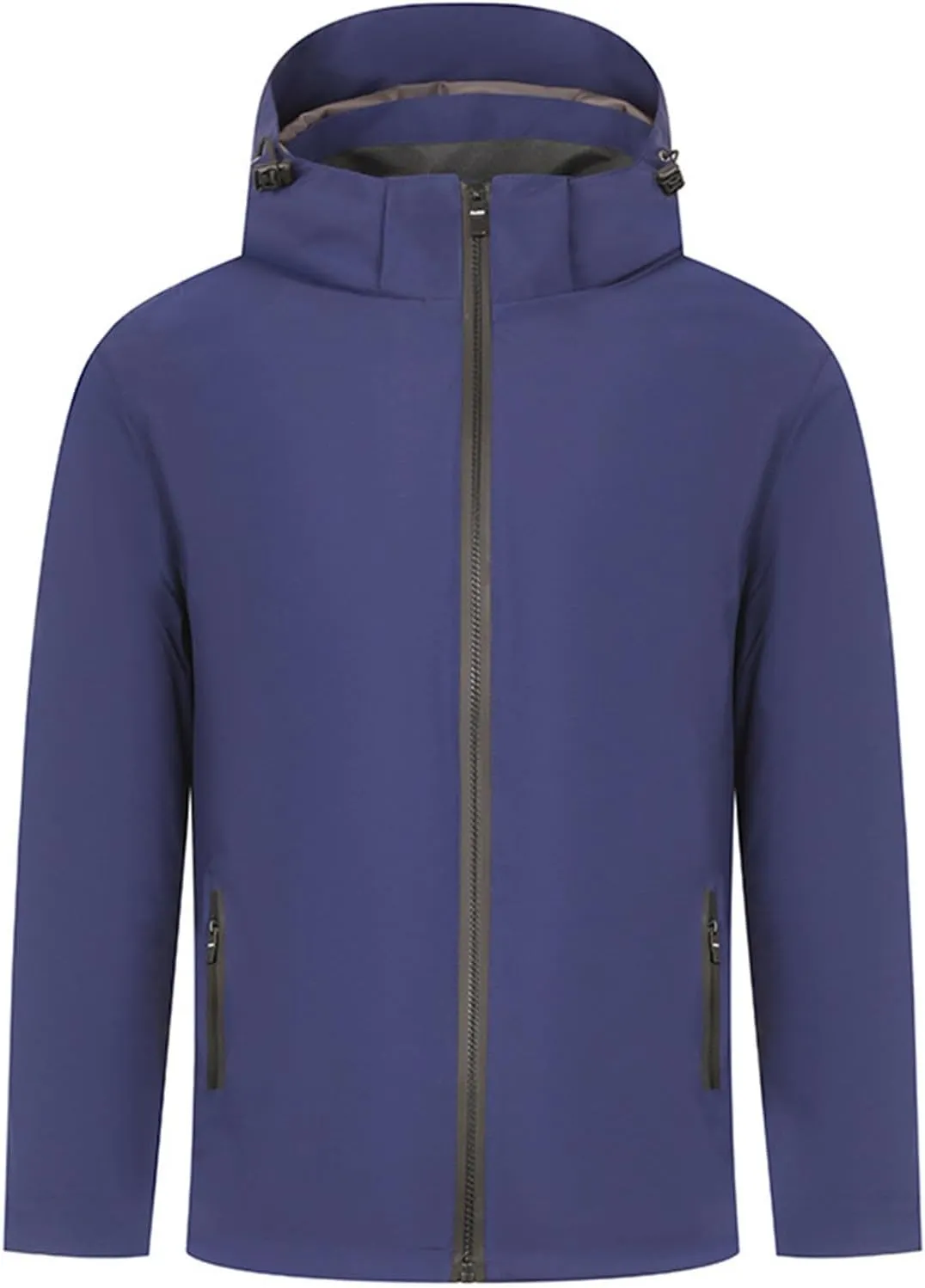 Women'sLoose Fit Hooded Windproof Fashion Winter Solid Long Sleeved Jacket Coats Classic Zipper With Pockets Jacket
