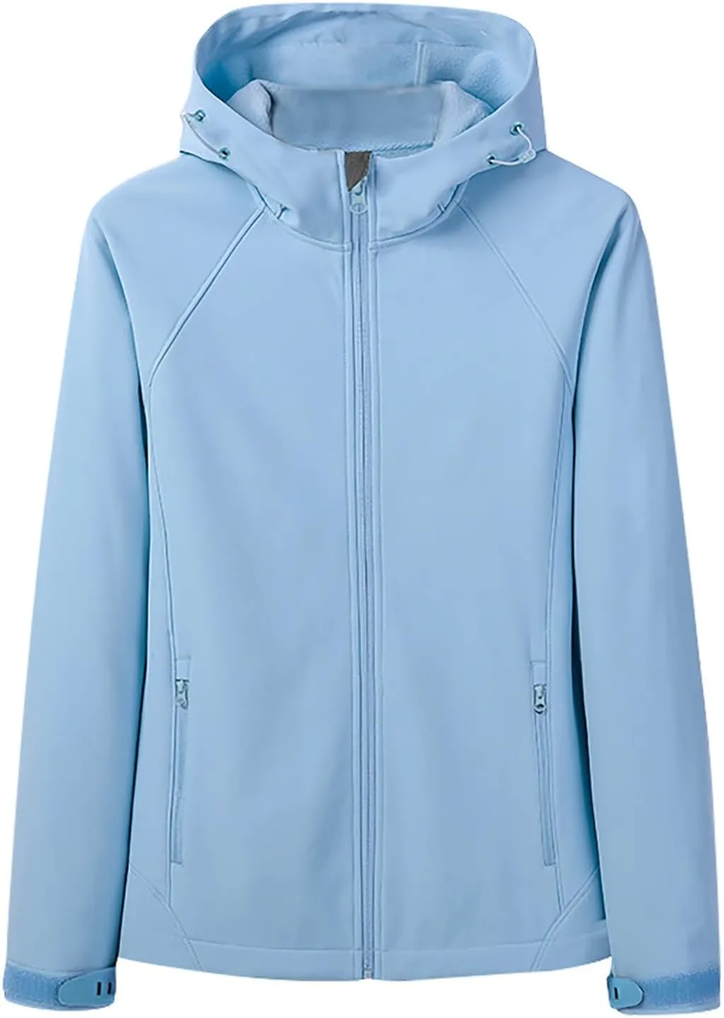 Women'sSoftshell Sports Jacket Coats Fashion 2024 Hooded With Drawstring Jacket Windproof Coat For Outdoor Hiking