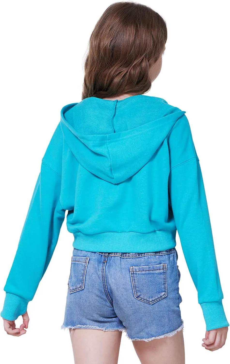 WULFUL Girls Casual Zipper up Sweatshirts Crop Jackets for Teens